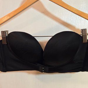 Strapless Pushup Bras Front Buckle Lift Geyoga black